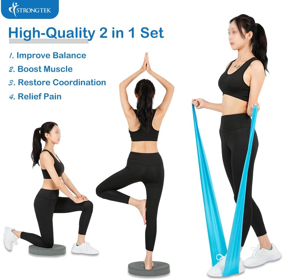 Oval Balance Pad & Resistance Band