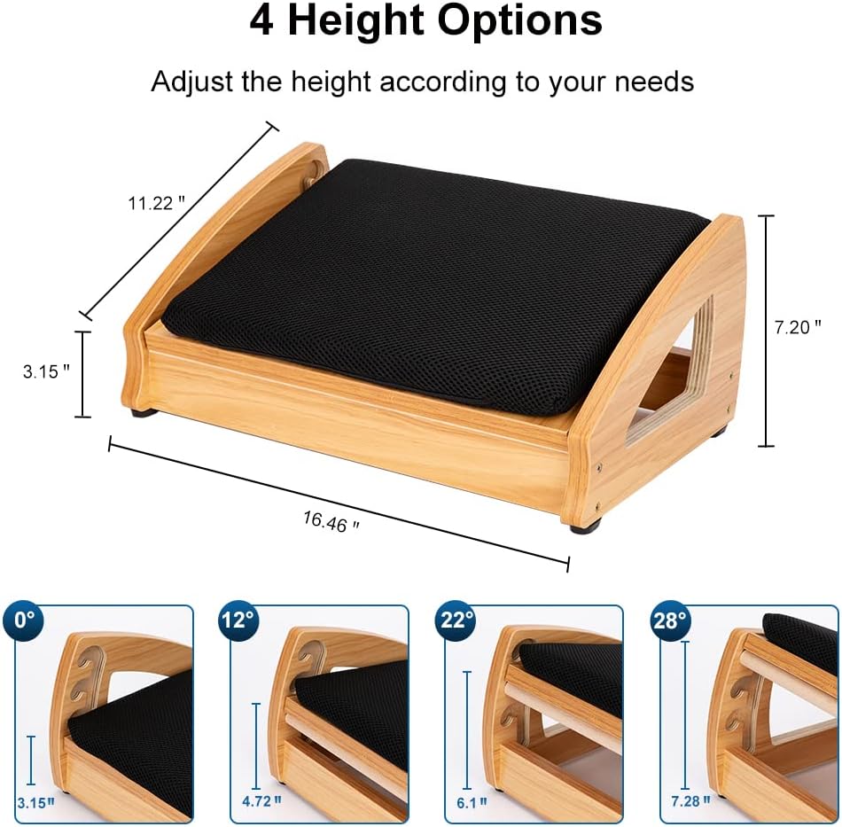 Adjustable Foot Rest with Cushion