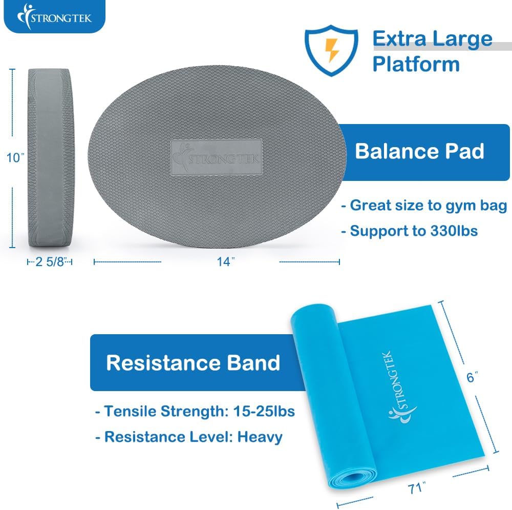 Oval Balance Pad & Resistance Band