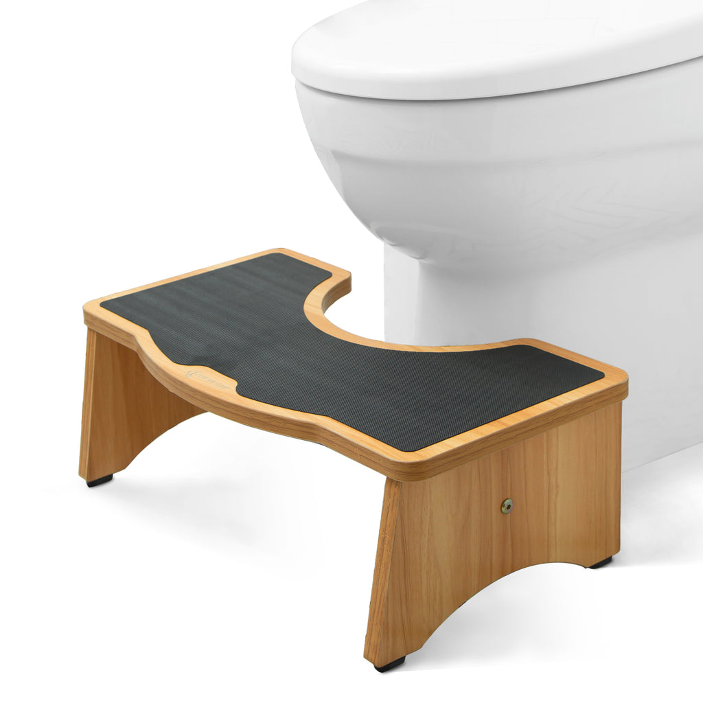 StrongTek Squatty Potty Toilet Stool, Heavy Duty Wood Bathroom Stools For Adults, Elders, Kids (350LB Capacity)