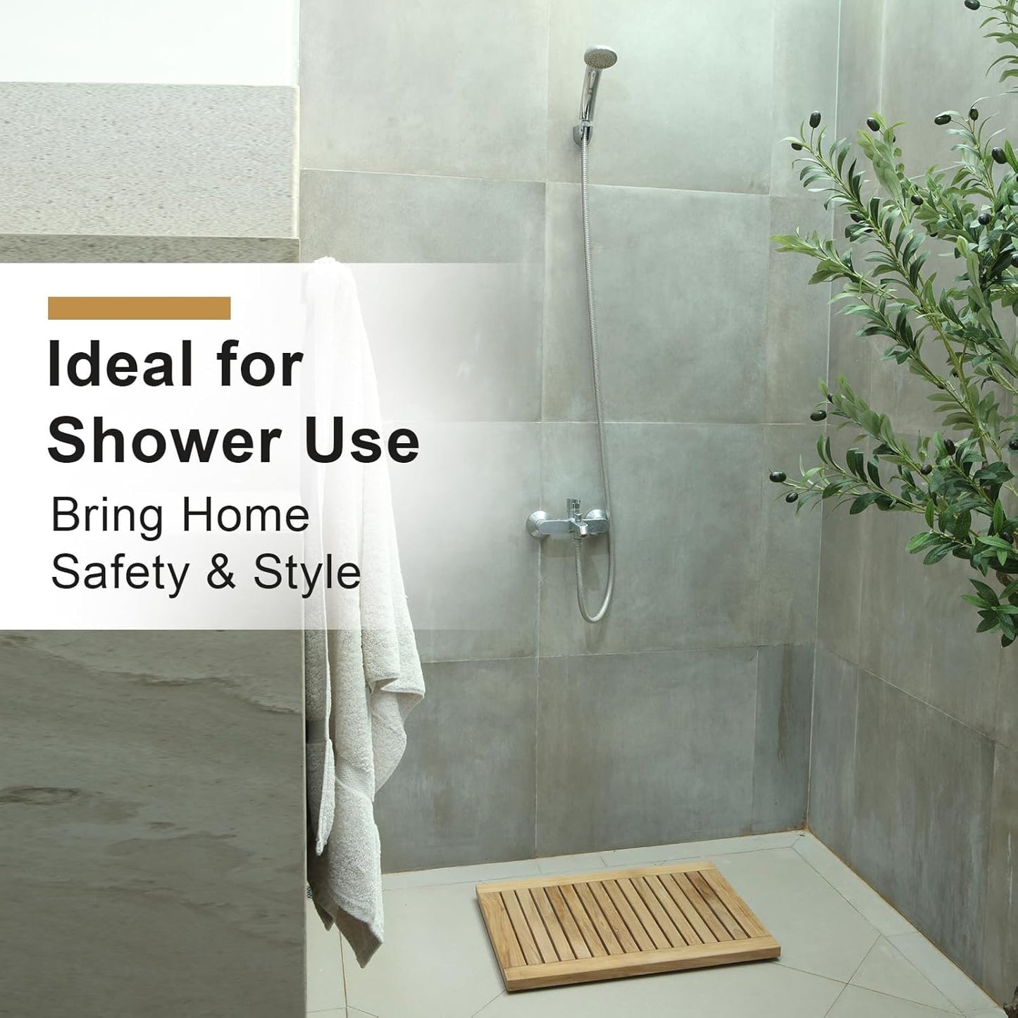 Teak Shower Mat