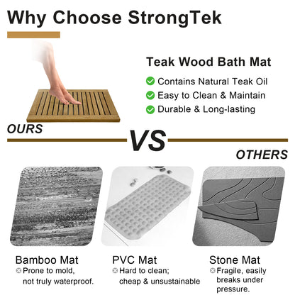 Teak Shower Mat