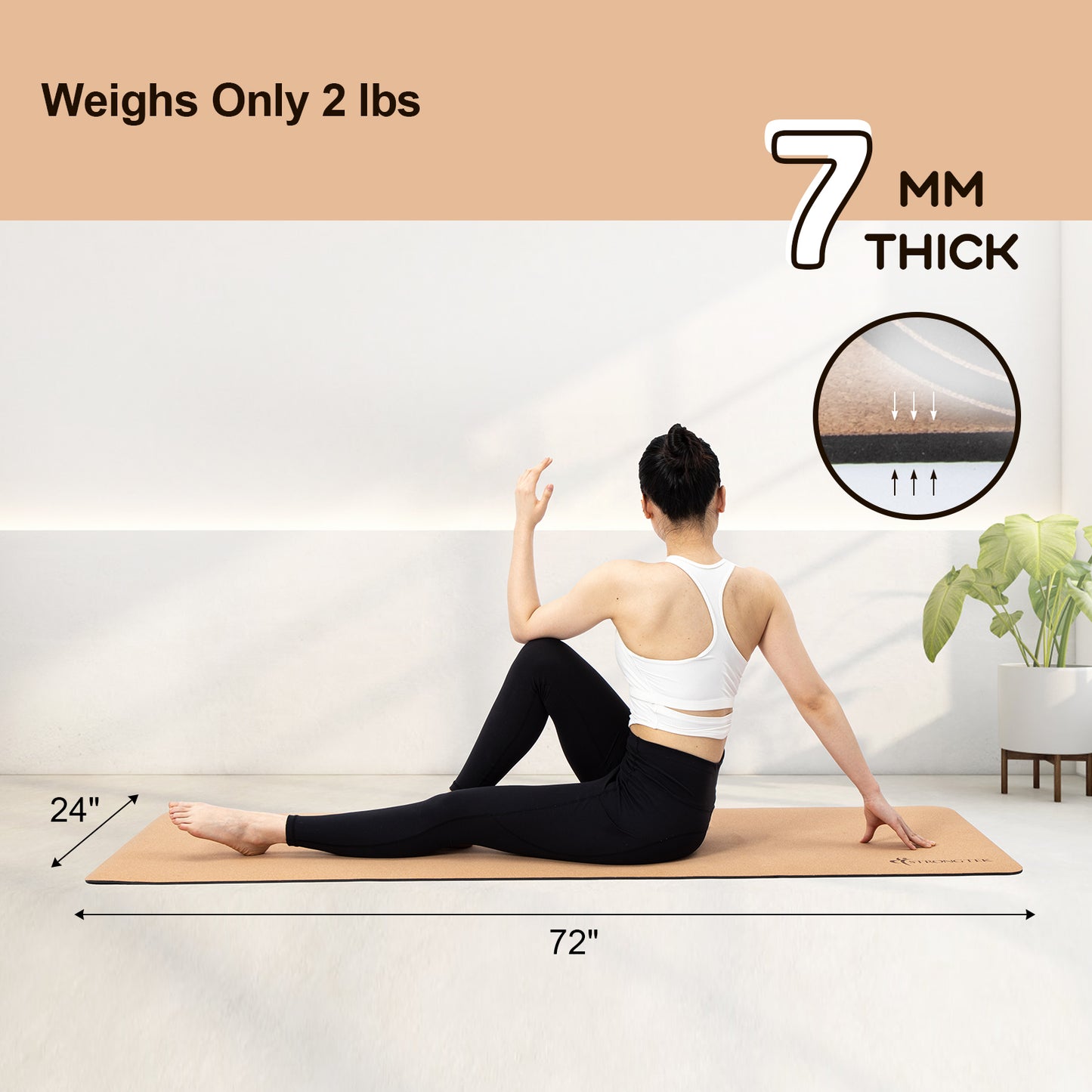 Cork TPE Yoga Mat