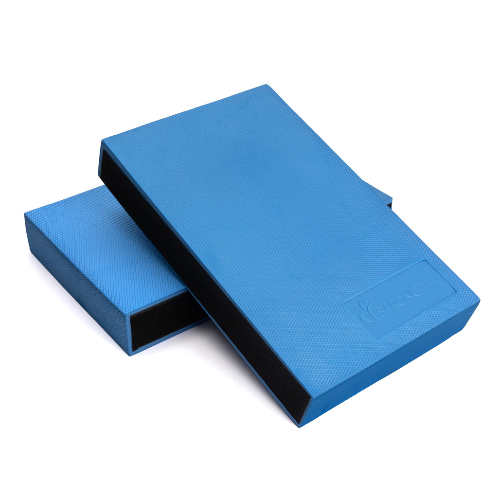 StrongTek Balance Pad, Balancing Foam Pad, Large Non-Slip Yoga Cushion, One Pair