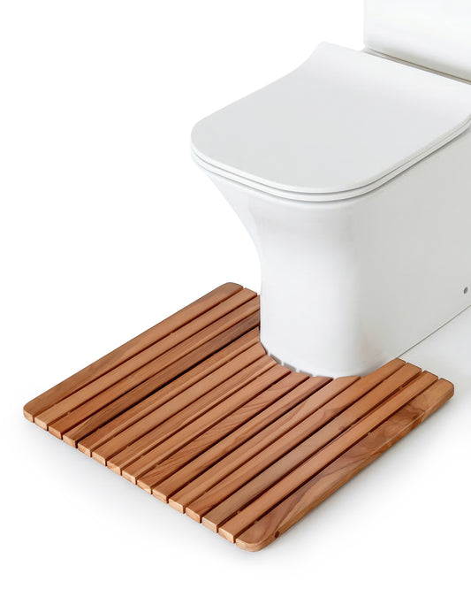 Teak Wood Toilet Mat