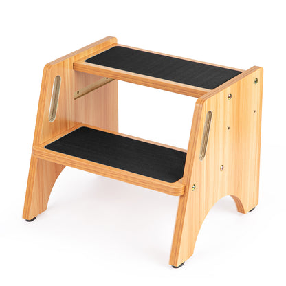 Adjustable Wooden 2 Step Stool