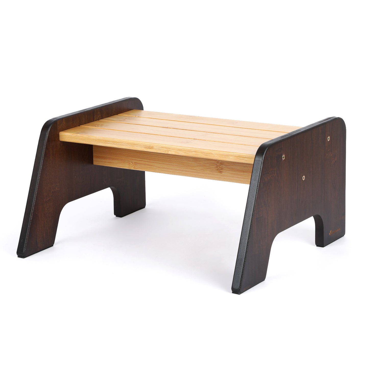 Dual-Color Bamboo Stool