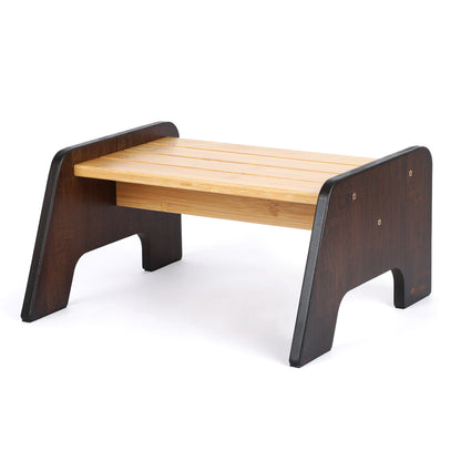 Dual-Color Bamboo Stool