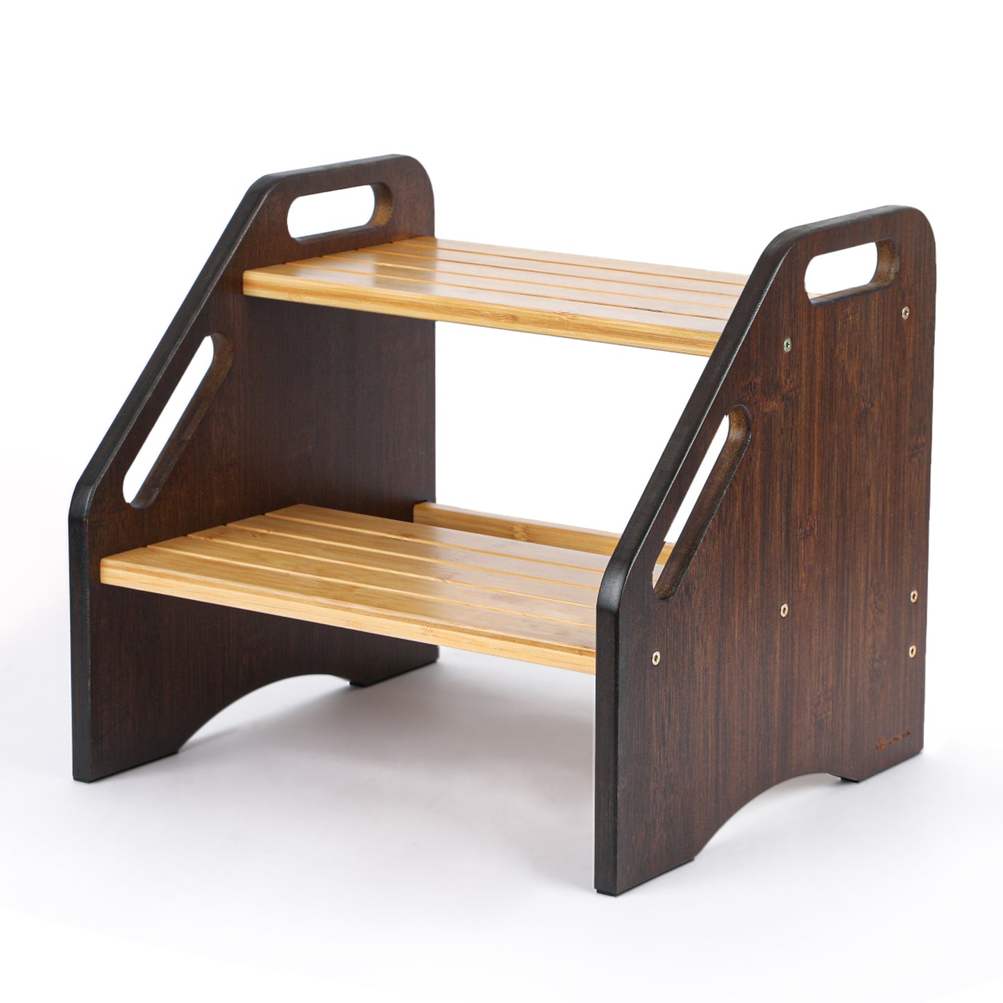 Dual-Color Bamboo Stool