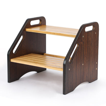 Dual-Color Bamboo Stool