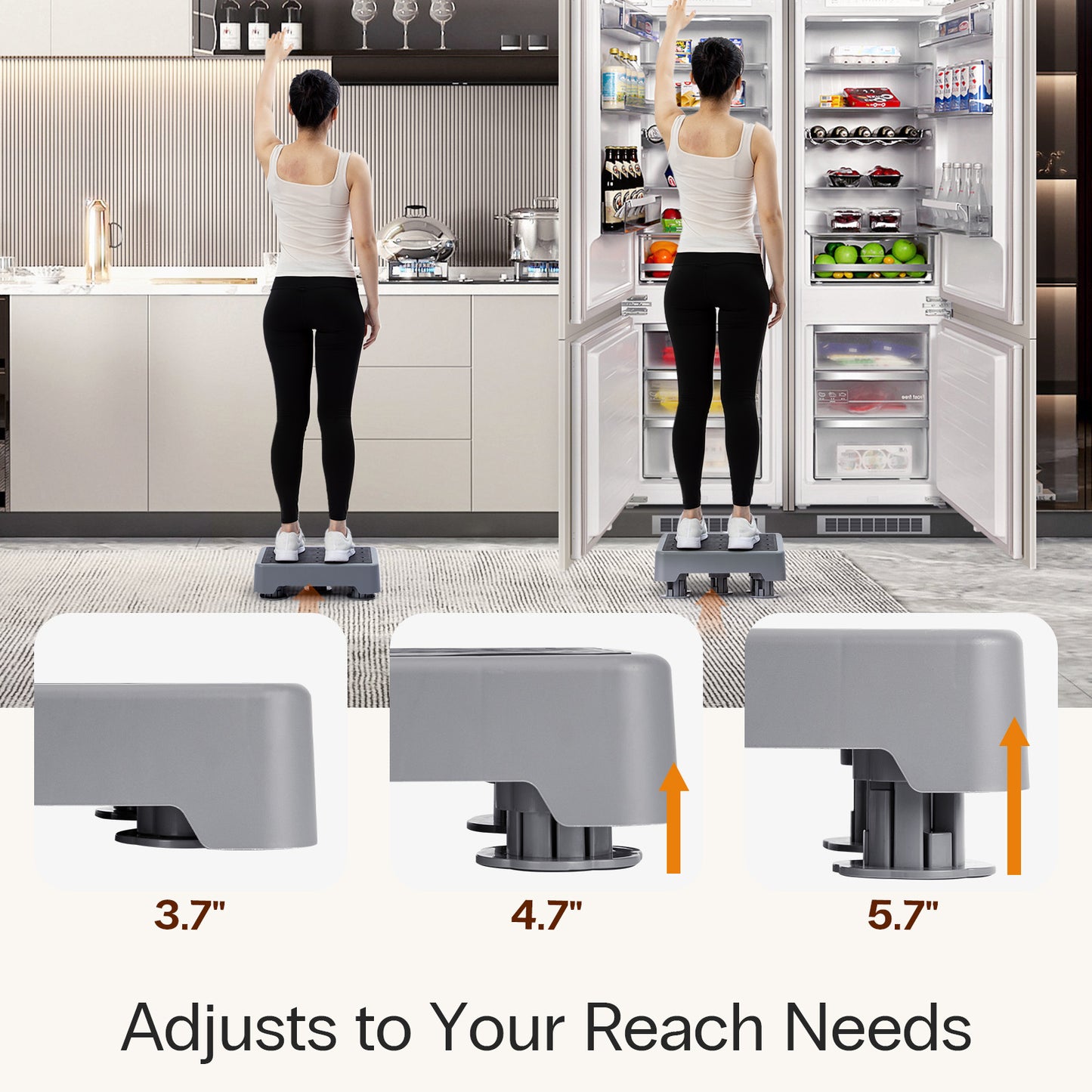 Adjustable Plastic Step Stool