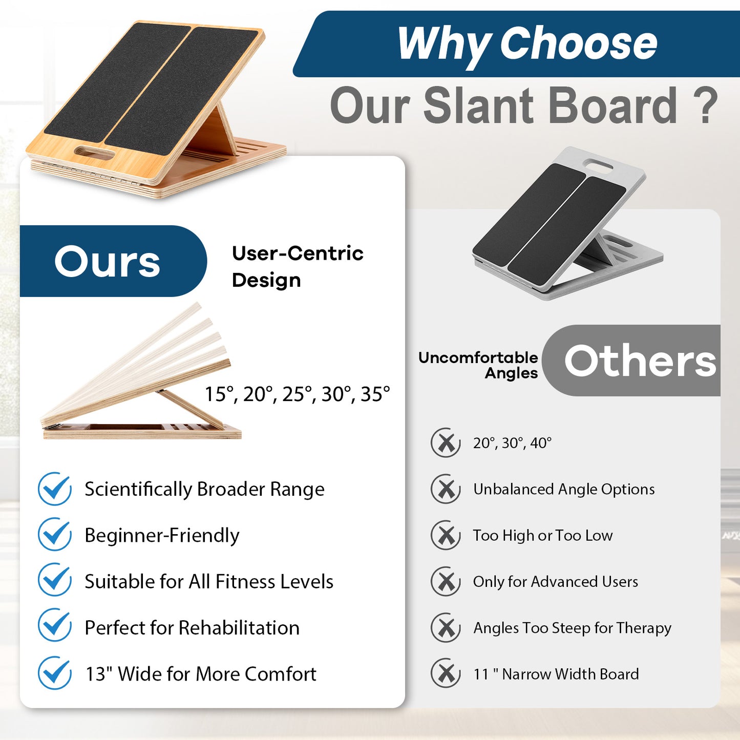 Portable Wooden Slant Board