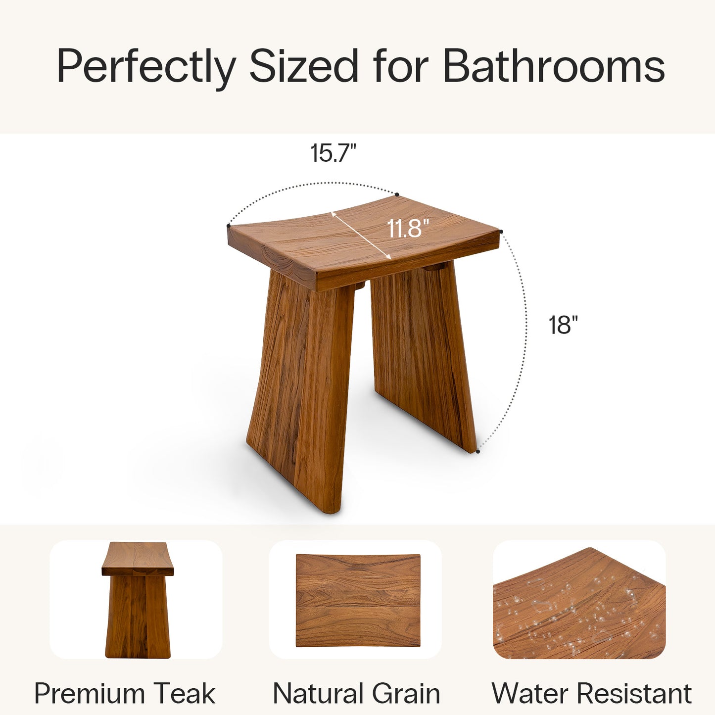 Teak Bath Stool