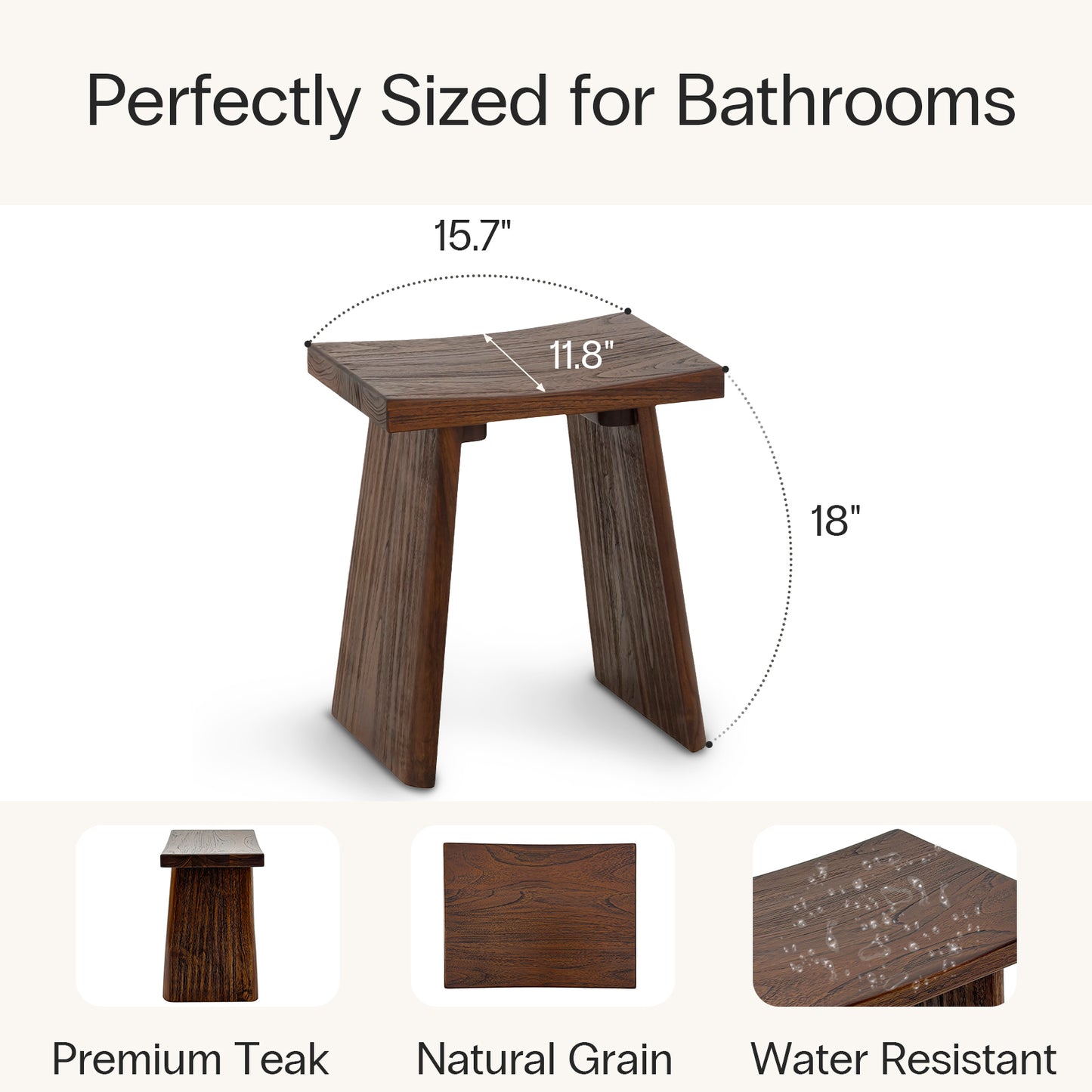 Teak Bath Stool