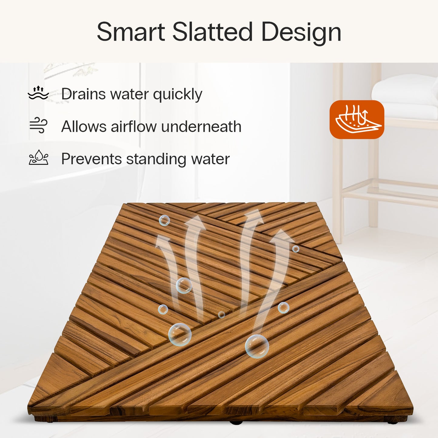Teak Shower Mat