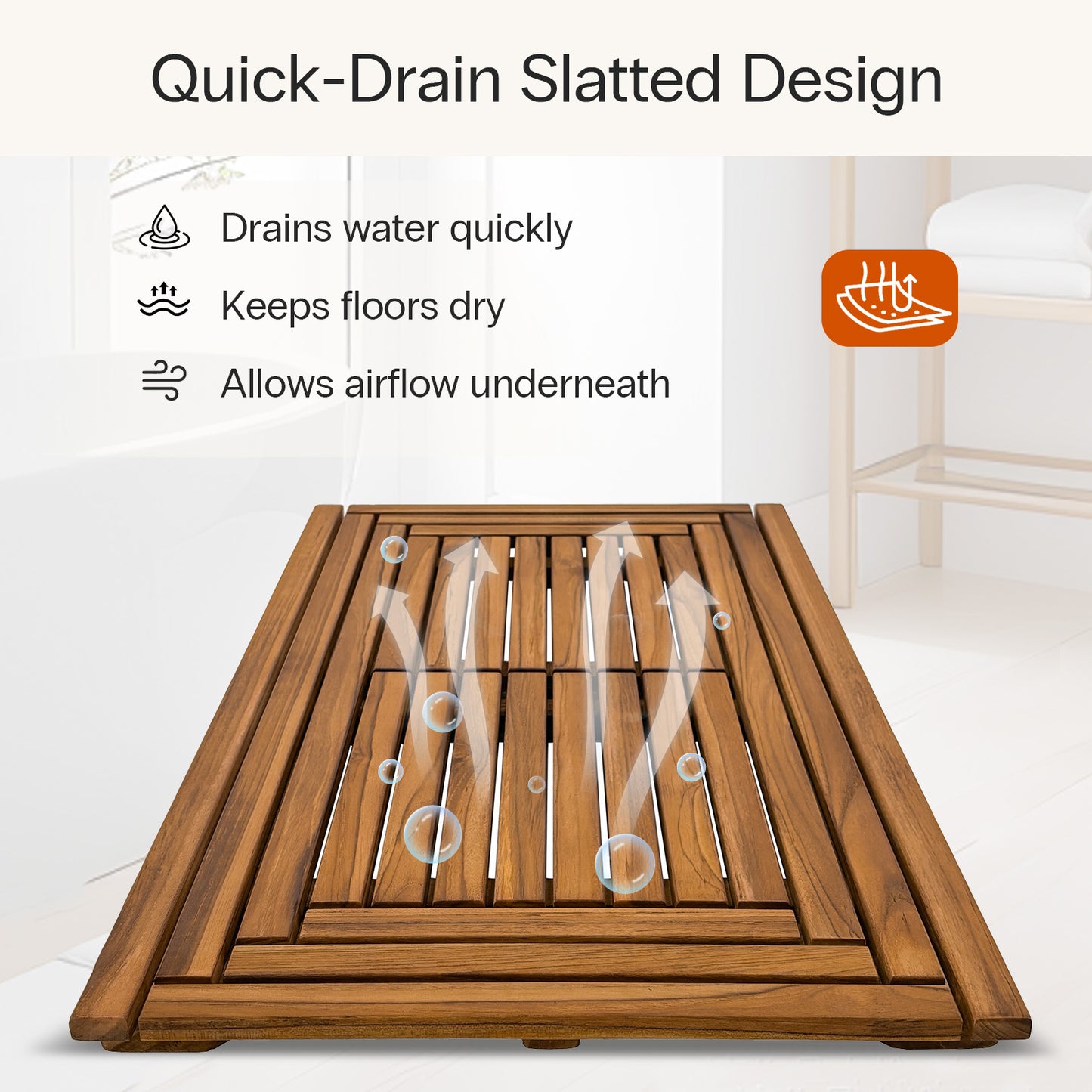 Teak Shower Mat