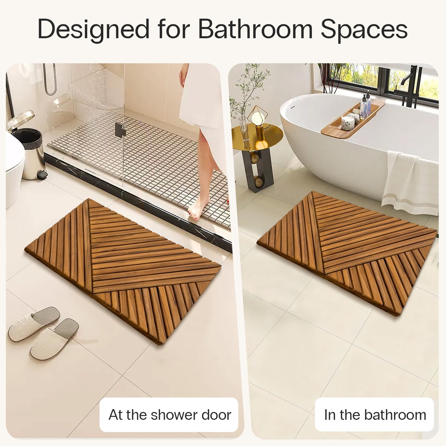Teak Shower Mat