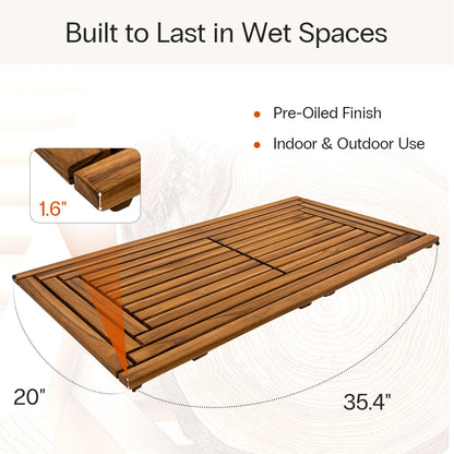 Teak Shower Mat