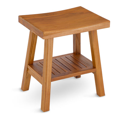 Teak Shower Stool with Storage