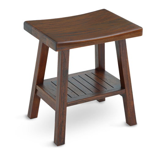 Teak Shower Stool with Storage