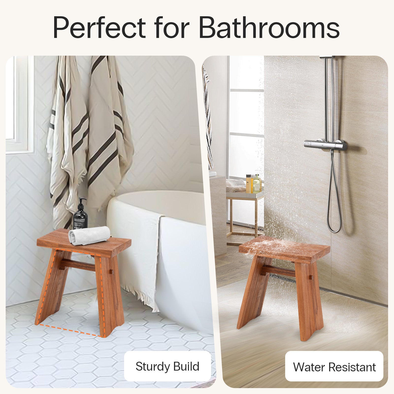 nokta Teak Block Stool