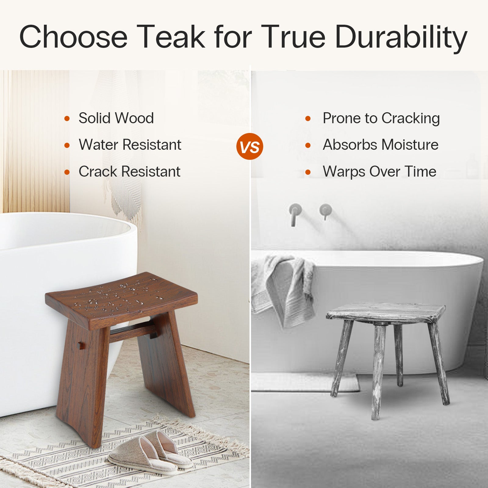 Teak Shower Stool – StrongTek