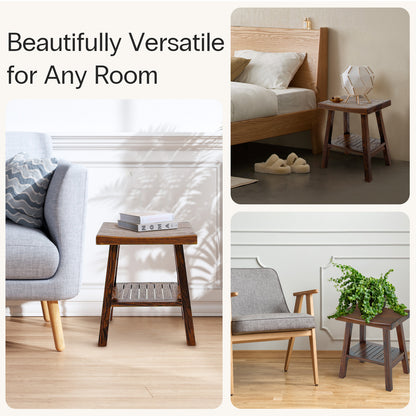 Teak Shower Stool with Storage