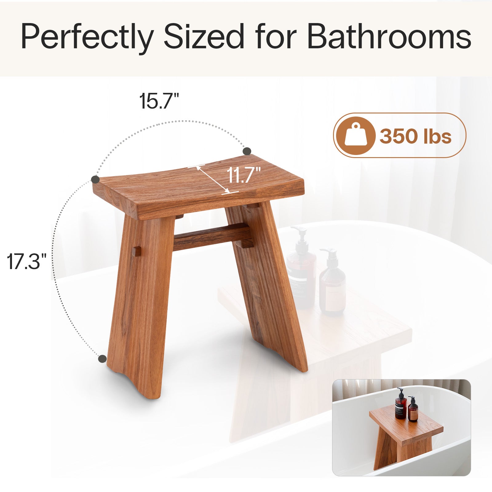 Teak Shower Stool – StrongTek