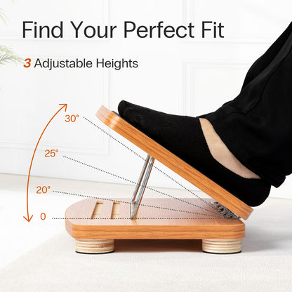 Adjustable Wooden Footrest
