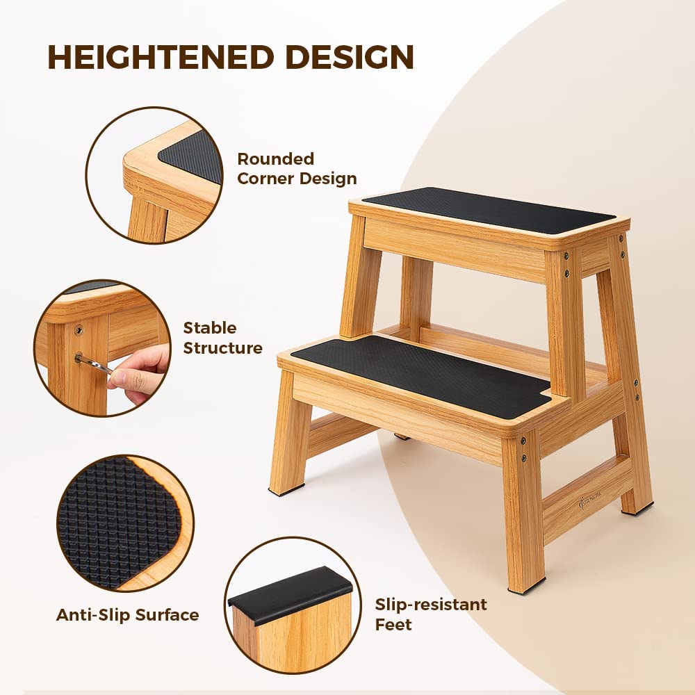 Wood Step Stool for Adults