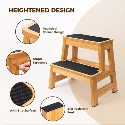 Wood Step Stool for Adults